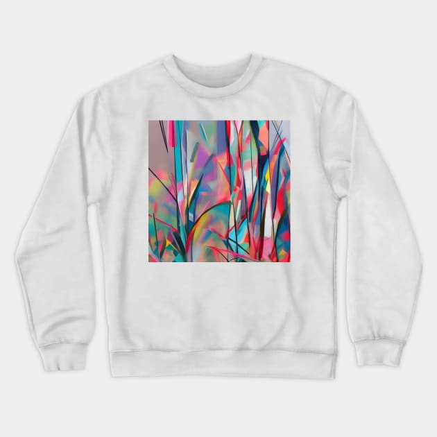 Stained Glass Grass Crewneck Sweatshirt by DANAROPER